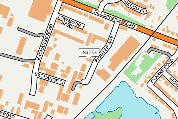 LN6 3DH map - OS OpenMap – Local (Ordnance Survey)
