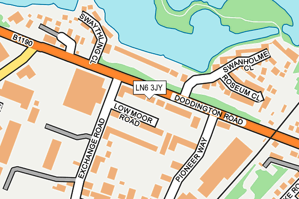 LN6 3JY map - OS OpenMap – Local (Ordnance Survey)