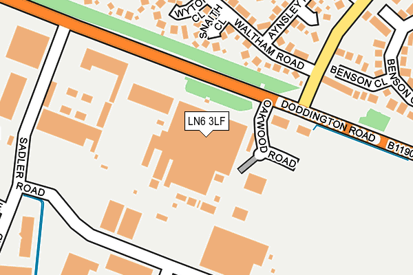 LN6 3LF map - OS OpenMap – Local (Ordnance Survey)