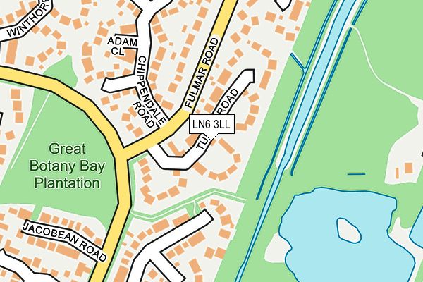 LN6 3LL map - OS OpenMap – Local (Ordnance Survey)
