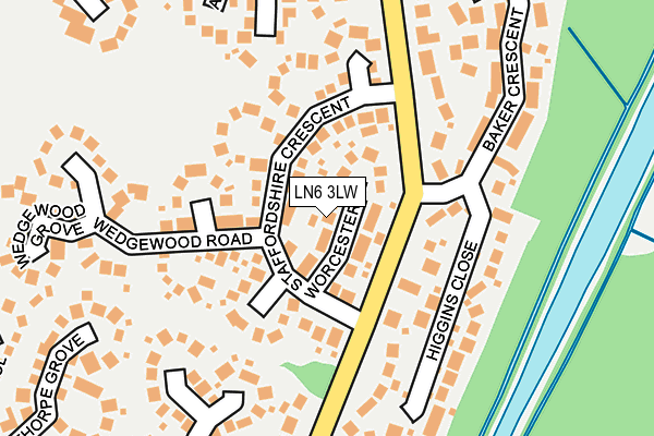 LN6 3LW map - OS OpenMap – Local (Ordnance Survey)