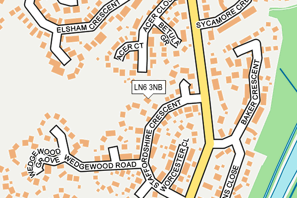 LN6 3NB map - OS OpenMap – Local (Ordnance Survey)