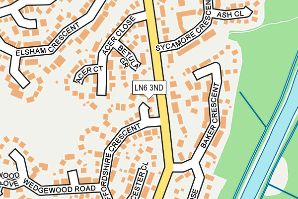 LN6 3ND map - OS OpenMap – Local (Ordnance Survey)