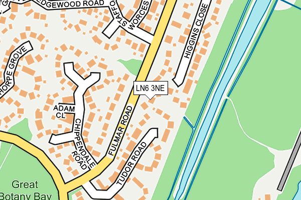 LN6 3NE map - OS OpenMap – Local (Ordnance Survey)