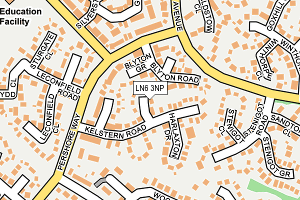 LN6 3NP map - OS OpenMap – Local (Ordnance Survey)