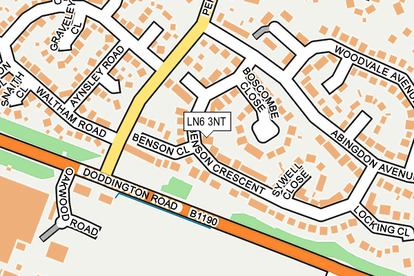LN6 3NT map - OS OpenMap – Local (Ordnance Survey)