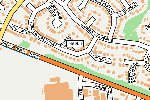 LN6 3NU map - OS OpenMap – Local (Ordnance Survey)