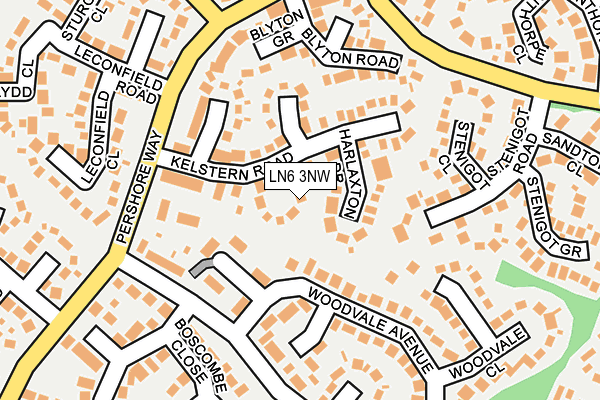 LN6 3NW map - OS OpenMap – Local (Ordnance Survey)