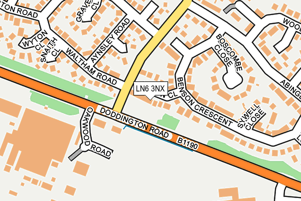LN6 3NX map - OS OpenMap – Local (Ordnance Survey)