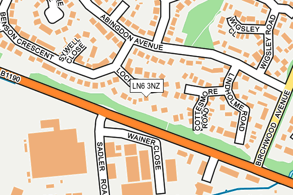 LN6 3NZ map - OS OpenMap – Local (Ordnance Survey)