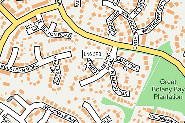 LN6 3PB map - OS OpenMap – Local (Ordnance Survey)