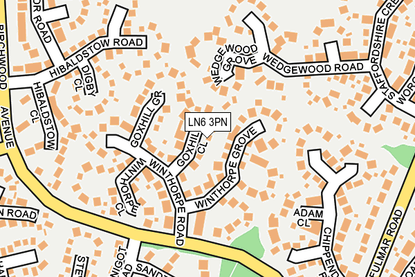 LN6 3PN map - OS OpenMap – Local (Ordnance Survey)
