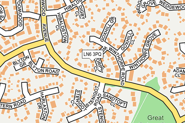 LN6 3PQ map - OS OpenMap – Local (Ordnance Survey)