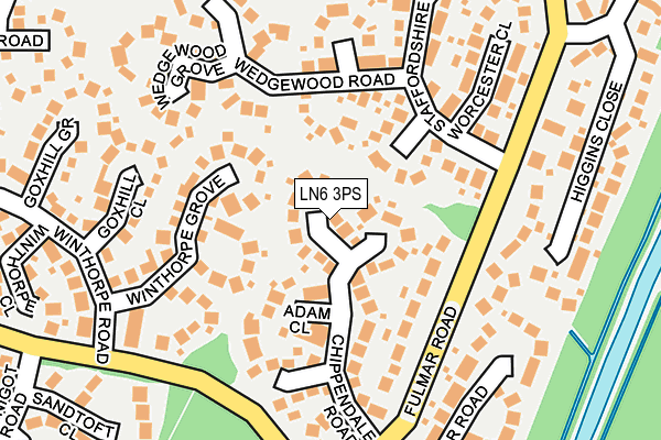 LN6 3PS map - OS OpenMap – Local (Ordnance Survey)