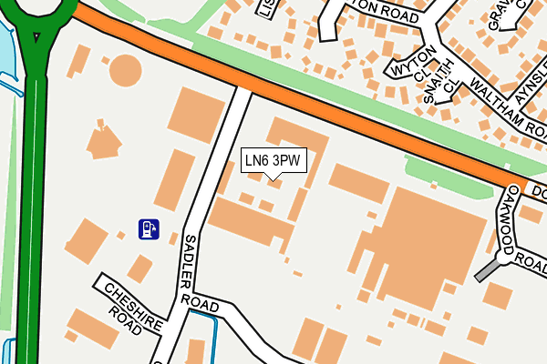 LN6 3PW map - OS OpenMap – Local (Ordnance Survey)