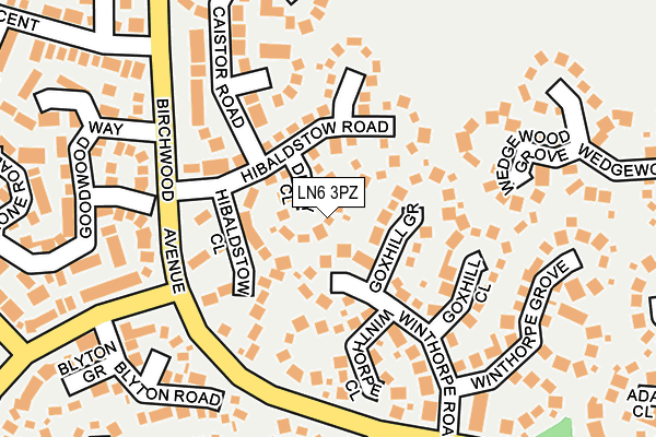 LN6 3PZ map - OS OpenMap – Local (Ordnance Survey)