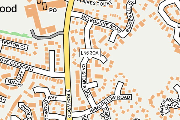 LN6 3QA map - OS OpenMap – Local (Ordnance Survey)