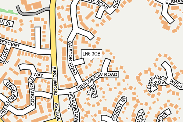 LN6 3QB map - OS OpenMap – Local (Ordnance Survey)