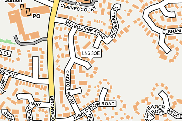 LN6 3QE map - OS OpenMap – Local (Ordnance Survey)