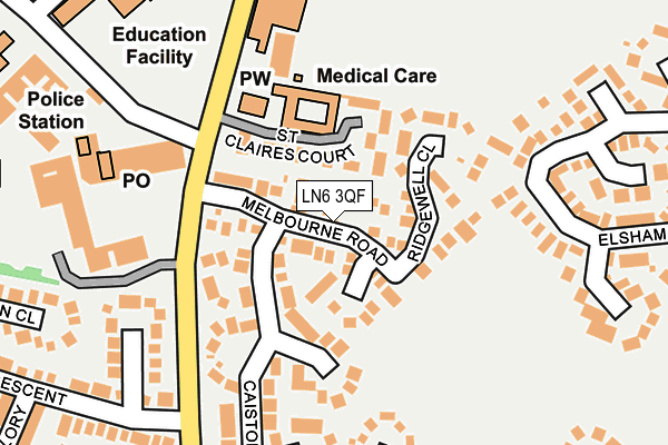 LN6 3QF map - OS OpenMap – Local (Ordnance Survey)