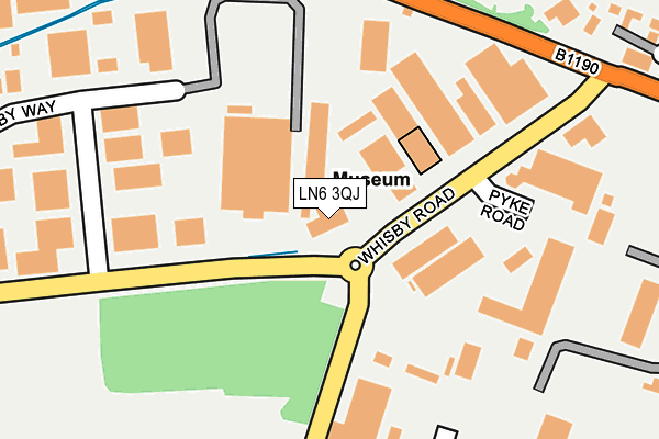 LN6 3QJ map - OS OpenMap – Local (Ordnance Survey)