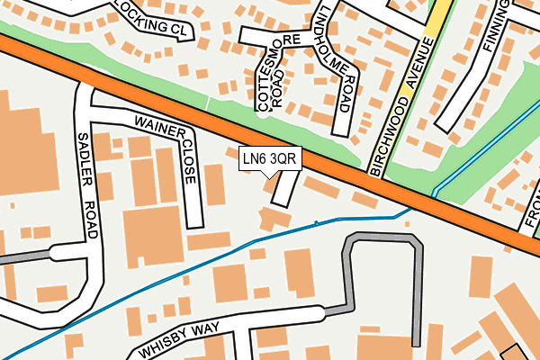 LN6 3QR map - OS OpenMap – Local (Ordnance Survey)