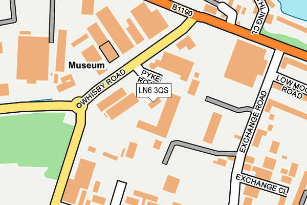 LN6 3QS map - OS OpenMap – Local (Ordnance Survey)