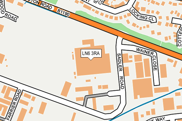 LN6 3RA map - OS OpenMap – Local (Ordnance Survey)
