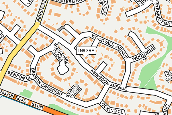 LN6 3RE map - OS OpenMap – Local (Ordnance Survey)