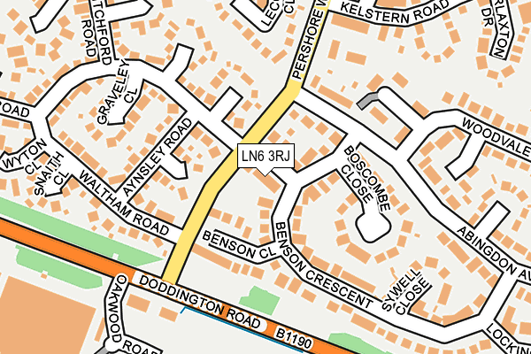 LN6 3RJ map - OS OpenMap – Local (Ordnance Survey)