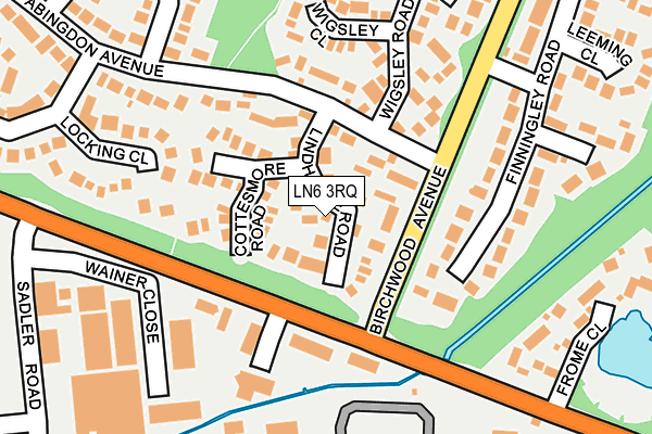 LN6 3RQ map - OS OpenMap – Local (Ordnance Survey)