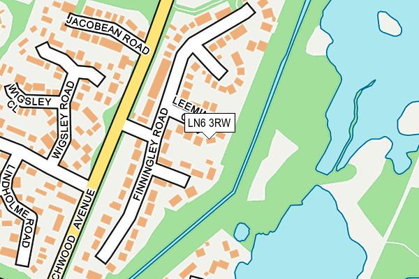 LN6 3RW map - OS OpenMap – Local (Ordnance Survey)