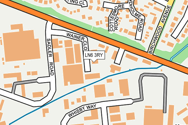 LN6 3RY map - OS OpenMap – Local (Ordnance Survey)