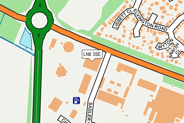 LN6 3SE map - OS OpenMap – Local (Ordnance Survey)