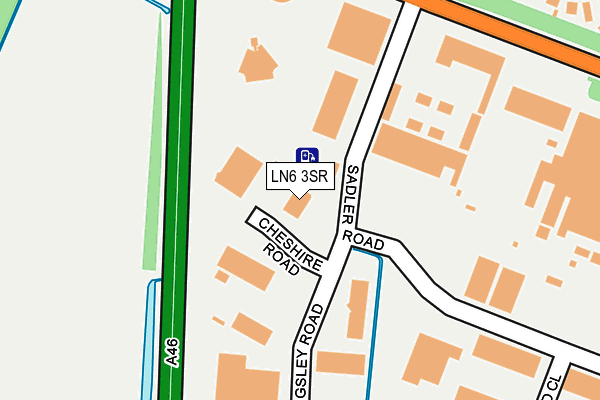 LN6 3SR map - OS OpenMap – Local (Ordnance Survey)