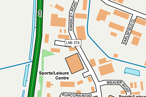 LN6 3TA map - OS OpenMap – Local (Ordnance Survey)