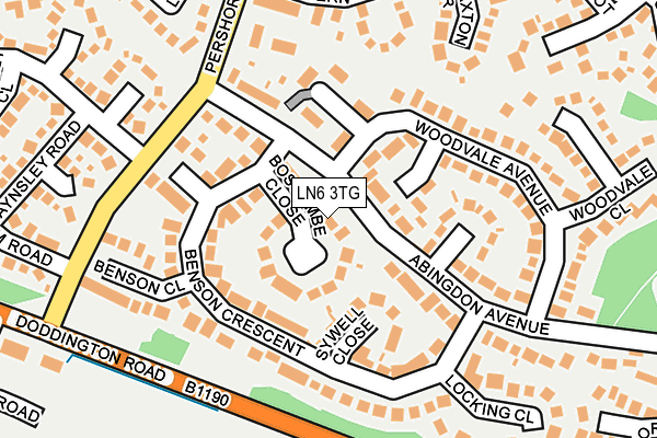LN6 3TG map - OS OpenMap – Local (Ordnance Survey)