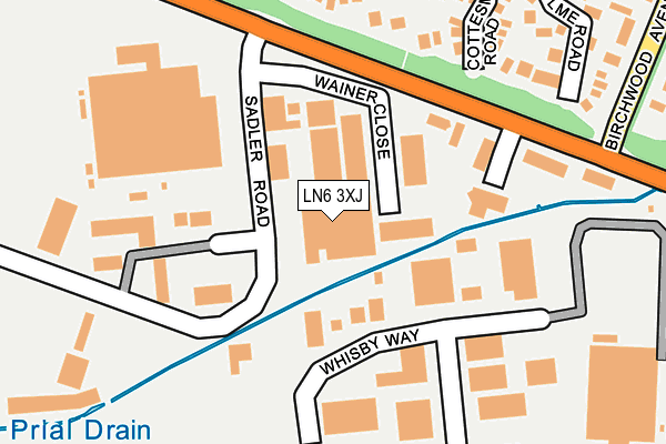 LN6 3XJ map - OS OpenMap – Local (Ordnance Survey)