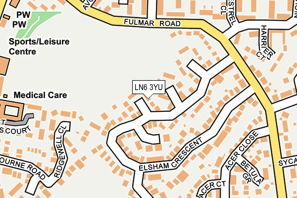 LN6 3YU map - OS OpenMap – Local (Ordnance Survey)