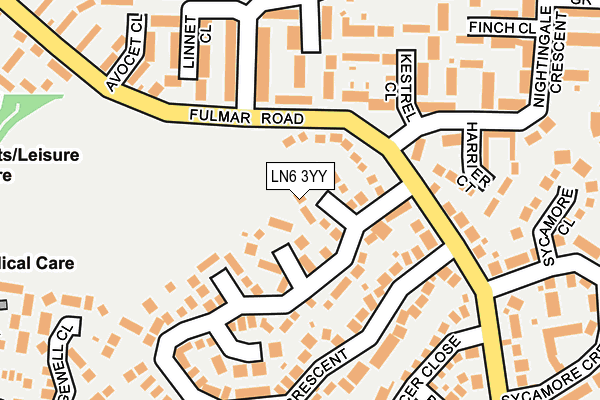 LN6 3YY map - OS OpenMap – Local (Ordnance Survey)