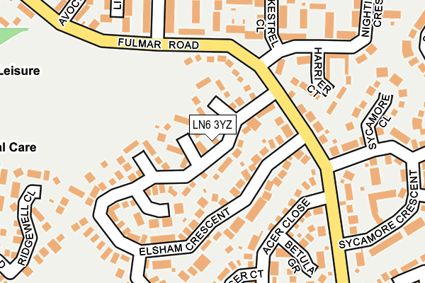 LN6 3YZ map - OS OpenMap – Local (Ordnance Survey)