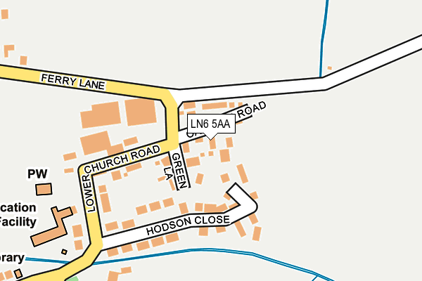 LN6 5AA map - OS OpenMap – Local (Ordnance Survey)