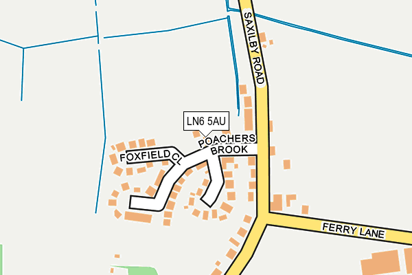 LN6 5AU map - OS OpenMap – Local (Ordnance Survey)