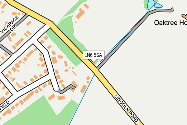 LN6 5SA map - OS OpenMap – Local (Ordnance Survey)
