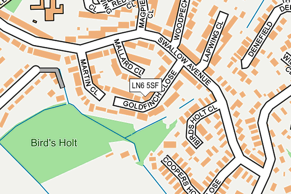 LN6 5SF map - OS OpenMap – Local (Ordnance Survey)