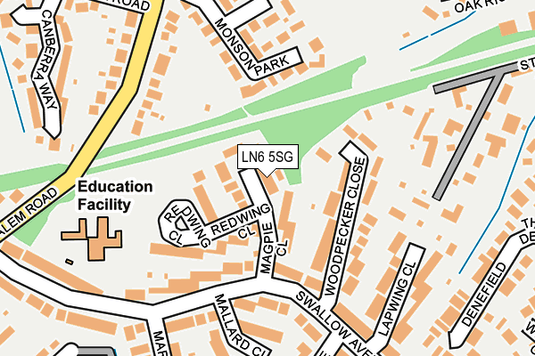 LN6 5SG map - OS OpenMap – Local (Ordnance Survey)