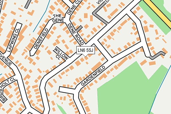 LN6 5SJ map - OS OpenMap – Local (Ordnance Survey)