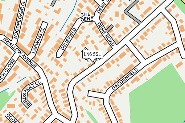 LN6 5SL map - OS OpenMap – Local (Ordnance Survey)