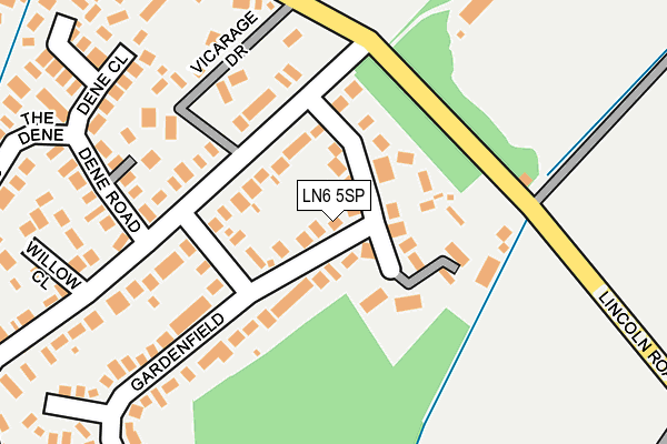 LN6 5SP map - OS OpenMap – Local (Ordnance Survey)