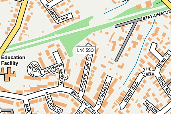 LN6 5SQ map - OS OpenMap – Local (Ordnance Survey)